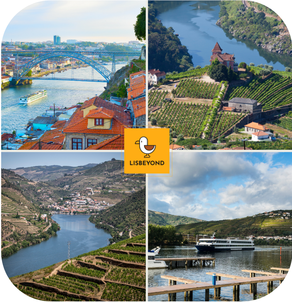 collage of photos from douro river